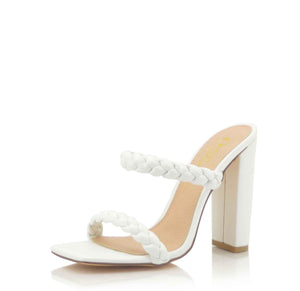 Cardi Heels -White
